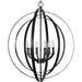 Progress Lighting Equinox Collection Black Six-Light Sphere Pendant (P3889-31)