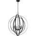 Progress Lighting Equinox Collection Black Six-Light Sphere Pendant (P3889-31)