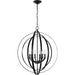 Progress Lighting Equinox Collection Black Six-Light Sphere Pendant (P3889-31)