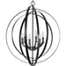 Progress Lighting Equinox Collection Black Six-Light Sphere Pendant (P3889-31)