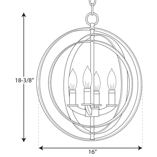 Progress Lighting Equinox Collection Four-Light Pendant (P3827-104)
