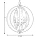 Progress Lighting Equinox Collection Six-Light Foyer Pendant (P3889-126)