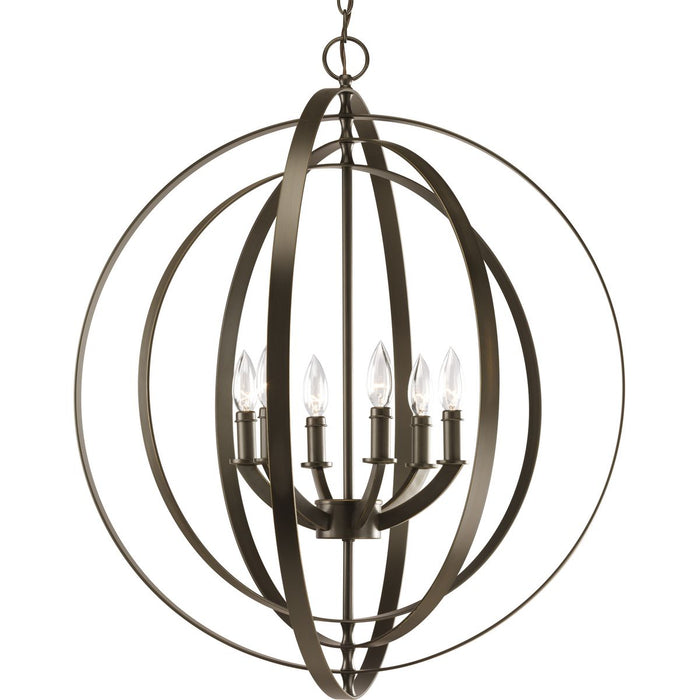 Progress Lighting Equinox Collection Six-Light Foyer Pendant (P3889-20)