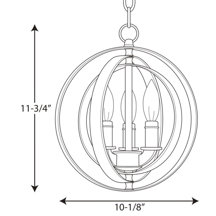 Progress Lighting Equinox Collection Three-Light Sphere Pendant (P5142-126)