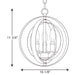 Progress Lighting Equinox Collection Three-Light Sphere Pendant (P5142-126)