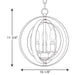 Progress Lighting Equinox Collection Three-Light Sphere Pendant (P5142-20)
