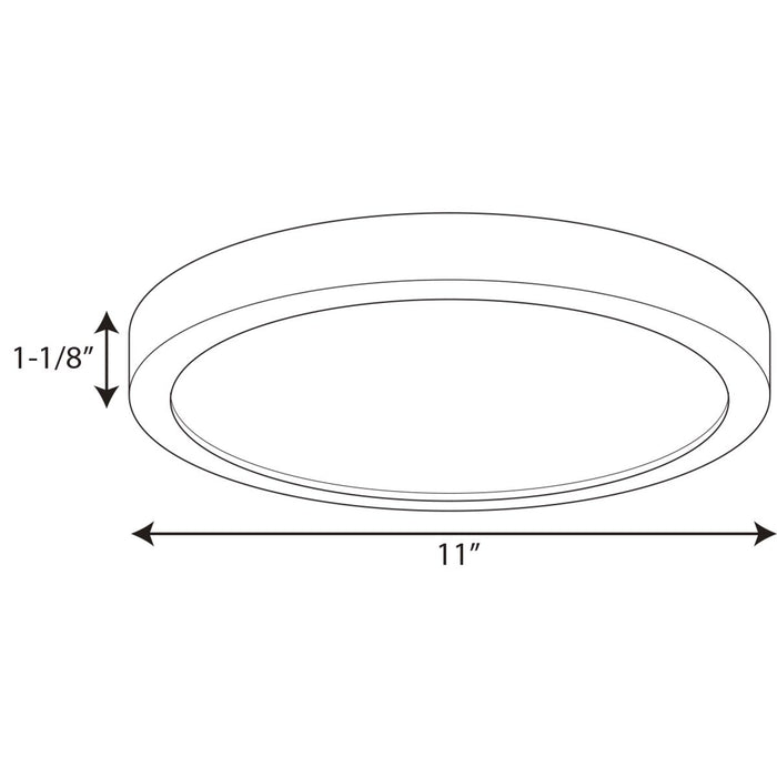Progress Lighting Everlume Collection 11 Inch Edgelit Surface Mount 3000K (P810016-030-30)