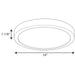 Progress Lighting Everlume Collection 14 Inch Edgelit Surface Mount 3000K (P810017-030-30)