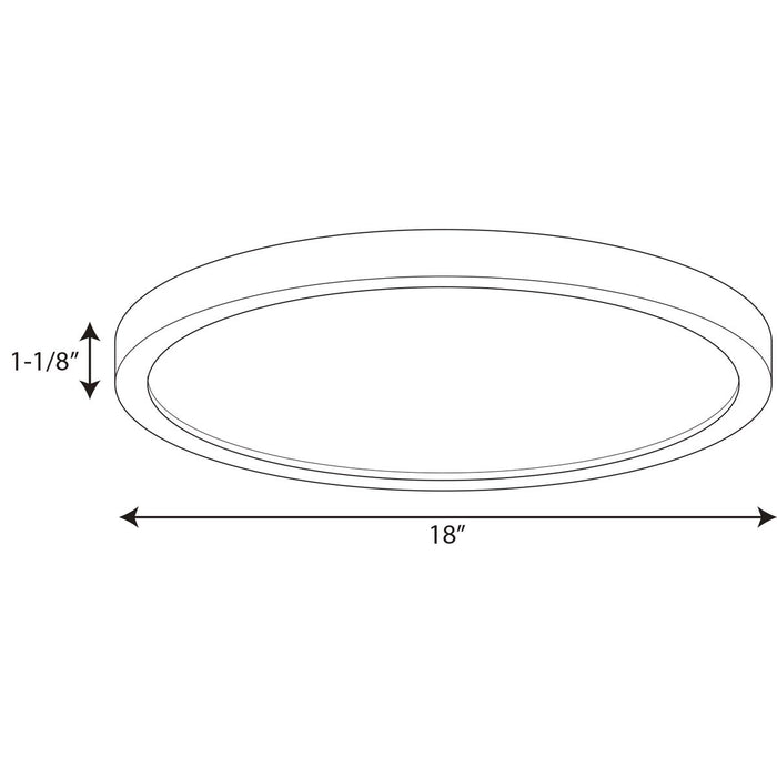 Progress Lighting Everlume Collection 18 Inch Edgelit Surface Mount 3000K (P810018-030-30)