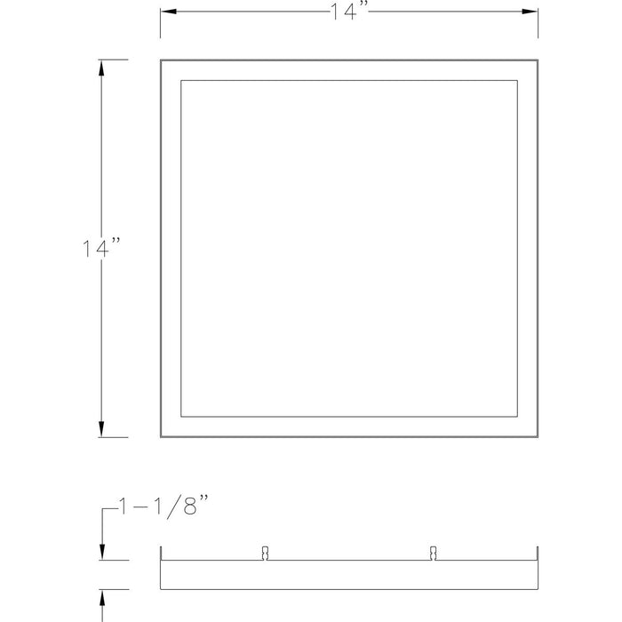 Progress Lighting Everlume Collection Antique Bronze 14 Inch Square Trim Ring (P860055-020)