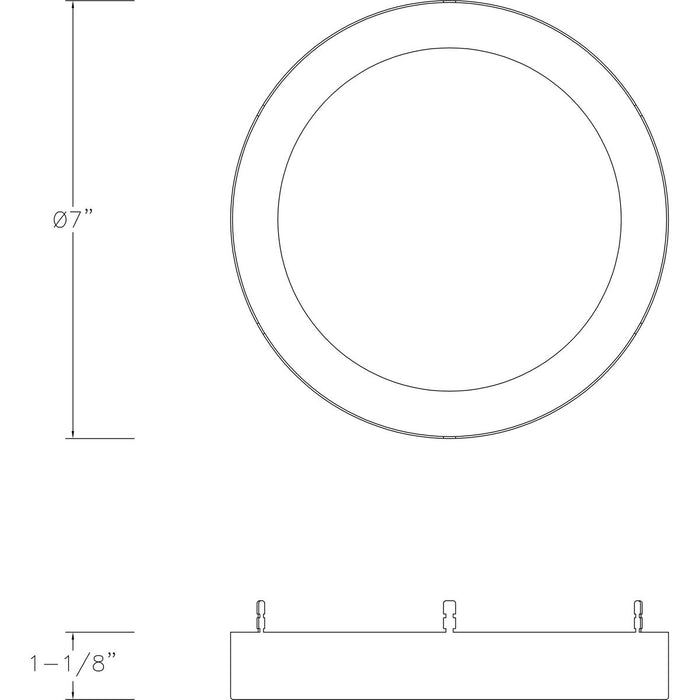 Progress Lighting Everlume Collection Antique Bronze 7 Inch Edgelit Round Trim Ring (P860049-020)