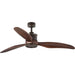 Progress Lighting Farris Collection Three-Blade Carved Wood 60 Inch Ceiling Fan 3000K (P250002-108-30)