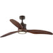 Progress Lighting Farris Collection Three-Blade Carved Wood 60 Inch Ceiling Fan 3000K (P250002-108-30)