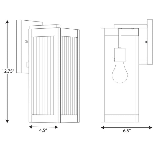 Progress Lighting Felton Collection Black One-Light Small Wall Lantern (P560129-031)