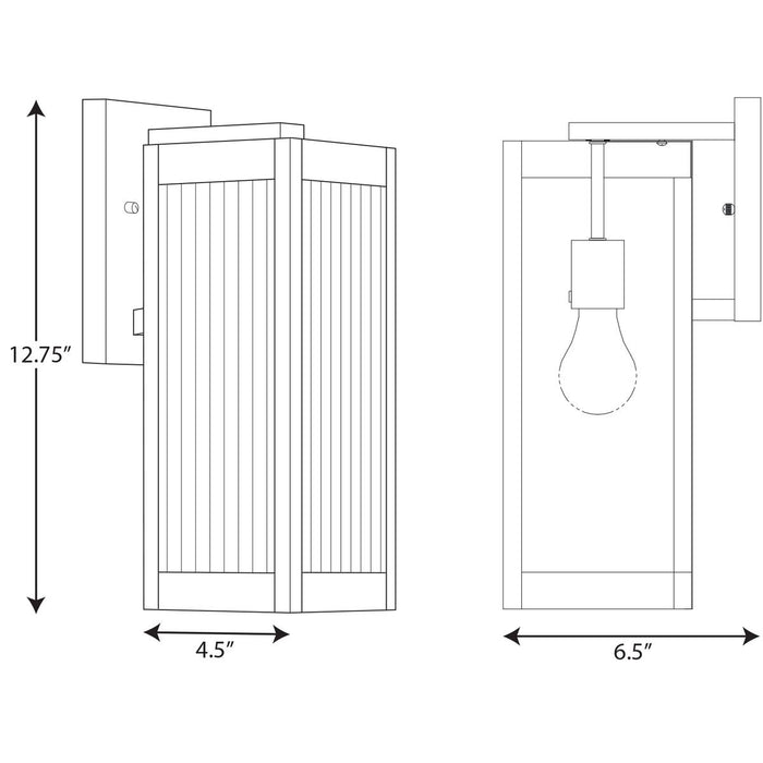 Progress Lighting Felton Collection Black One-Light Small Wall Lantern (P560129-031)