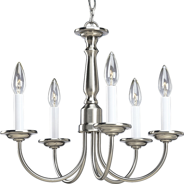 Progress Lighting Five-Light Chandelier In Brushed Nickel (P4009-09)