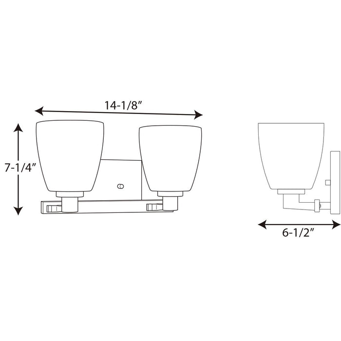 Progress Lighting Fleet Collection Two-Light Bath And Vanity (P2166-09)