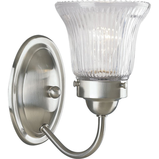 Progress Lighting Fluted Glass Collection One-Light Bath And Vanity (P3287-09ET)