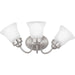 Progress Lighting Fluted Glass Collection Three-Light Bath And Vanity (P3289-09ET)