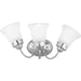 Progress Lighting Fluted Glass Collection Three-Light Bath And Vanity (P3289-15ET)