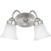 Progress Lighting Fluted Glass Collection Two-Light Bath And Vanity (P3288-09ET)