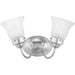 Progress Lighting Fluted Glass Collection Two-Light Bath And Vanity (P3288-15ET)