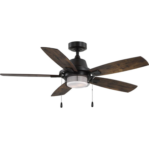Progress Lighting Freestone Collection 6.5W 5-Blade Ceiling Fan With Light Antique Bronze (P250095-020-WB)