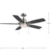 Progress Lighting Freestone Collection 6.5W 5-Blade Ceiling Fan With Light Brushed Nickel (P250095-009-WB)