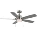 Progress Lighting Freestone Collection 6.5W 5-Blade Ceiling Fan With Light Brushed Nickel (P250095-009-WB)
