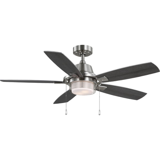 Progress Lighting Freestone Collection 6.5W 5-Blade Ceiling Fan With Light Brushed Nickel (P250095-009-WB)