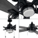 Progress Lighting Freestone Collection 6.5W 5-Blade Ceiling Fan With Light Matte Black (P250095-31M-WB)