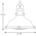 Progress Lighting Fresnel Lens Collection 12 Inch One-Light LED Pendant 3000K (P5188-0930K9)