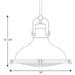 Progress Lighting Fresnel Lens Collection 16 Inch One-Light Pendant (P5197-09)