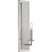 Progress Lighting Galloway Collection One-Light 18 Inch Brushed Nickel Modern Farmhouse Wall Bracket With Grey Washed Oak Accents (P710109-009)
