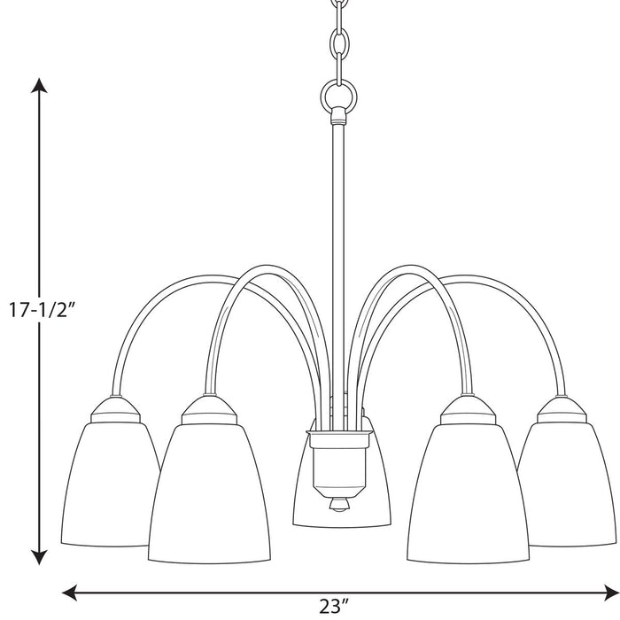 Progress Lighting Gather Collection Five-Light Chandelier (P4735-09)