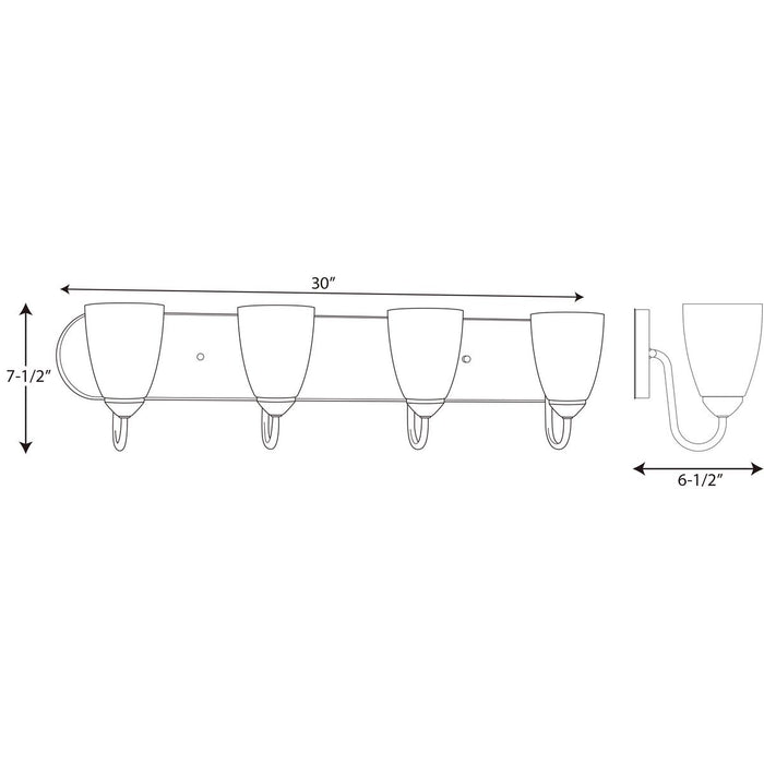 Progress Lighting Gather Collection Four-Light Bath And Vanity (P2709-15)