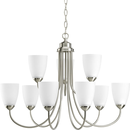 Progress Lighting Gather Collection Nine-Light Two-Tier Chandelier (P4627-09)