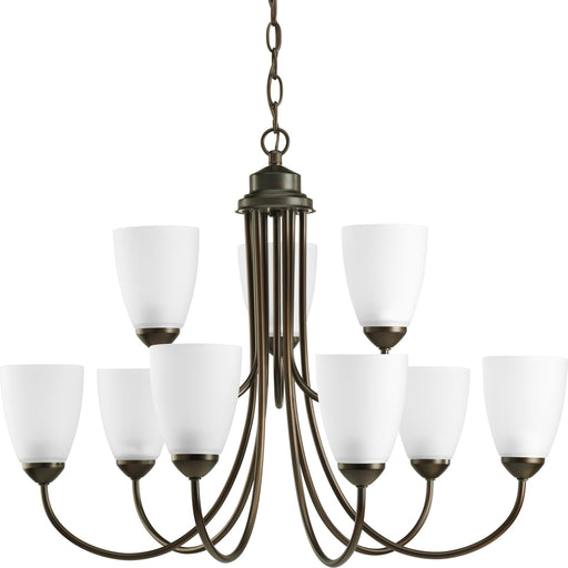 Progress Lighting Gather Collection Nine-Light Two-Tier Chandelier (P4627-20)