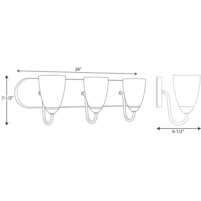 Progress Lighting Gather Collection Three-Light Bath And Vanity (P2708-15)