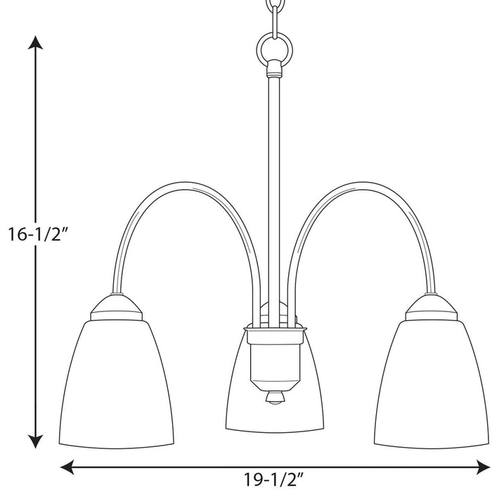 Progress Lighting Gather Collection Three-Light Chandelier (P4734-09)