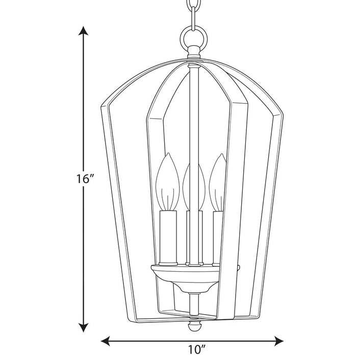 Progress Lighting Gather Collection Three-Light Foyer Pendant (P3928-09)