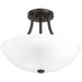 Progress Lighting Gather Collection Two-Light 12-7/8 Inch Semi-Flush Convertible (P3748-20)