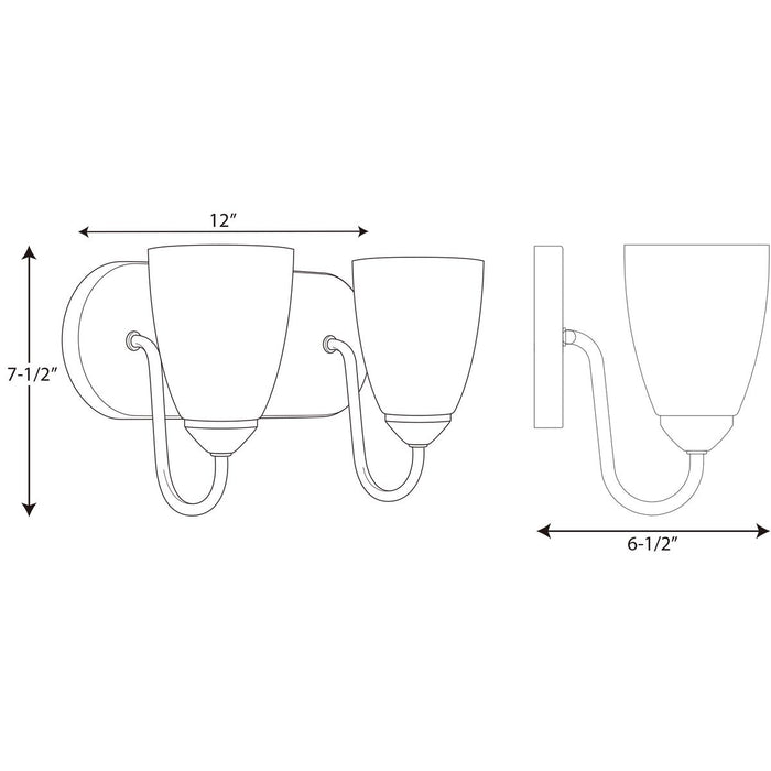 Progress Lighting Gather Collection Two-Light Bath And Vanity (P2707-20)