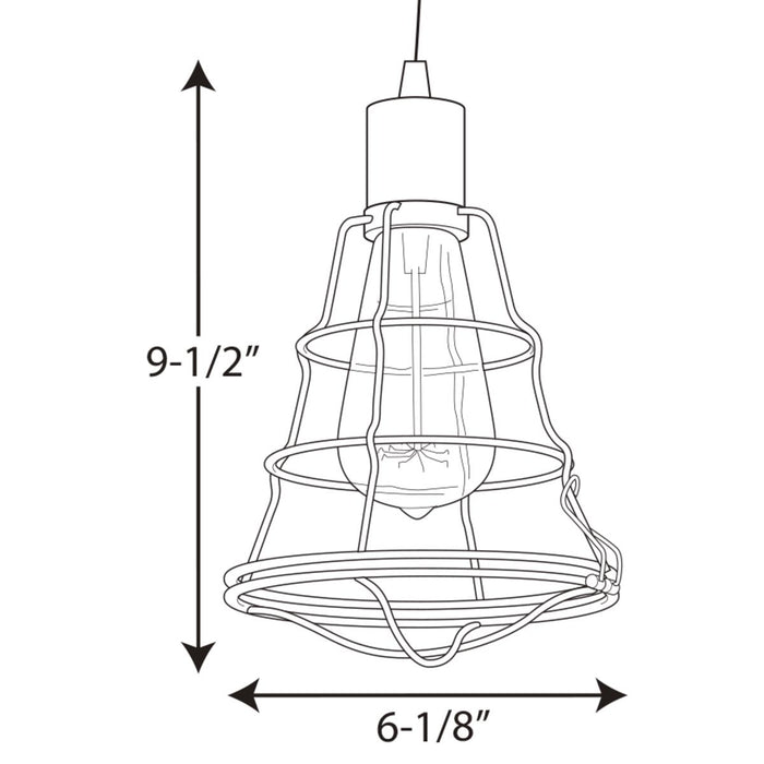Progress Lighting Gauge Collection One-Light Mini-Pendant (P500021-143)
