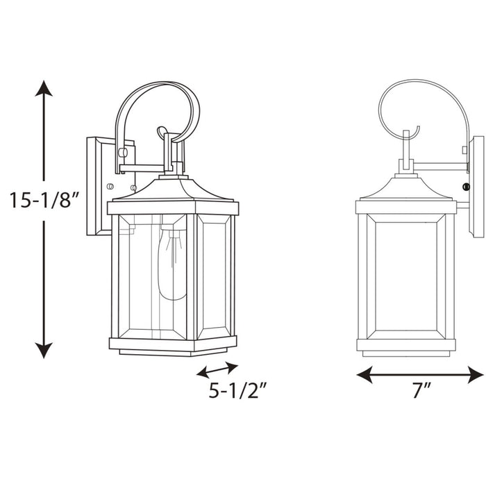Progress Lighting Gibbes Street Collection One-Light Small Wall Lantern (P560021-031)