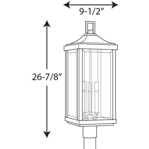 Progress Lighting Gibbes Street Collection Three-Light Post Lantern (P540004-031)