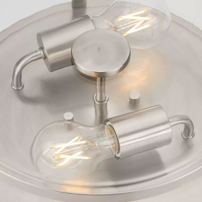 Progress Lighting Gilliam Collection 15W Two-Light Flush Mount Brushed Nickel (P350253-009)