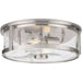 Progress Lighting Gilliam Collection 15W Two-Light Flush Mount Brushed Nickel (P350253-009)