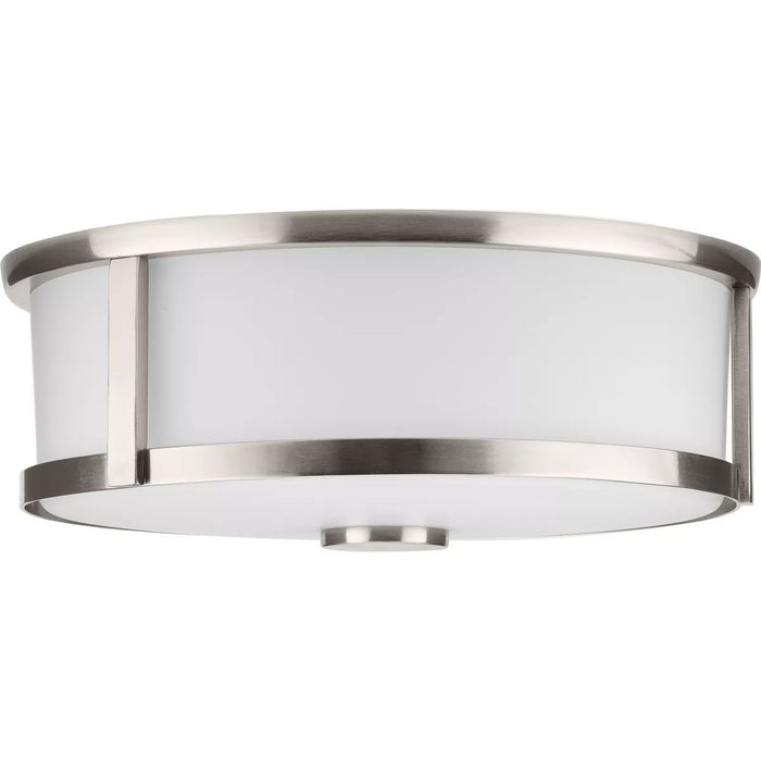 Progress Lighting Gilliam Collection 15W Two-Light Flush Mount Brushed Nickel (P350254-009)