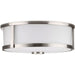 Progress Lighting Gilliam Collection 15W Two-Light Flush Mount Brushed Nickel (P350254-009)